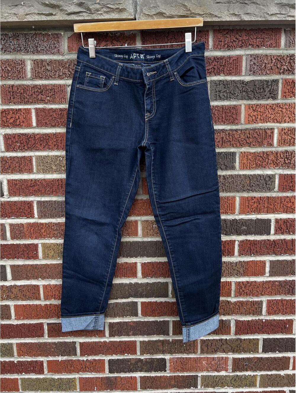 Apt. 9 Dark Denim High Rise Skinny Leg Skinny Jeans